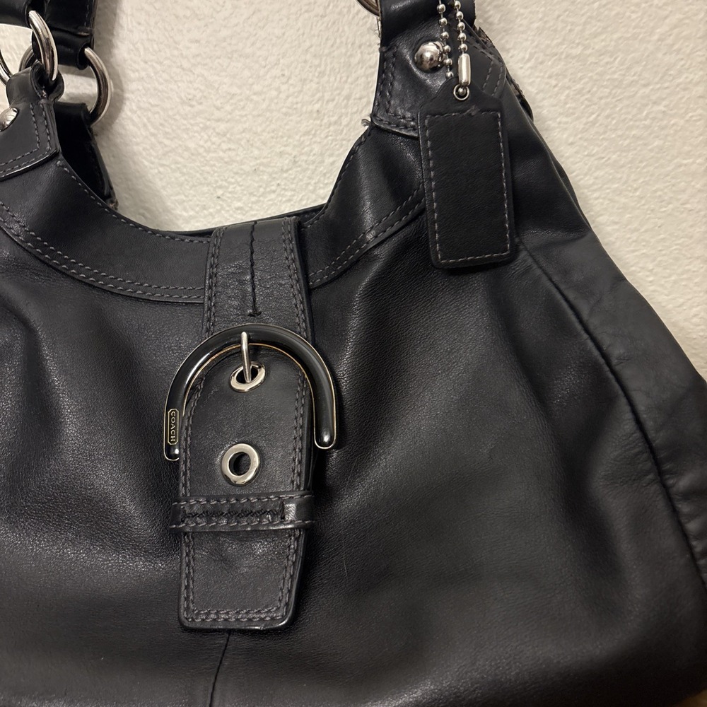 Coach SoHo Lynn Hobo Shoulder Bag Black Leather Purse Y2K D1126-F17219 READ DESC - Picture 2 of 12